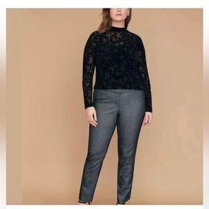 Lane Bryant black pants with silver sparkles size 12P new